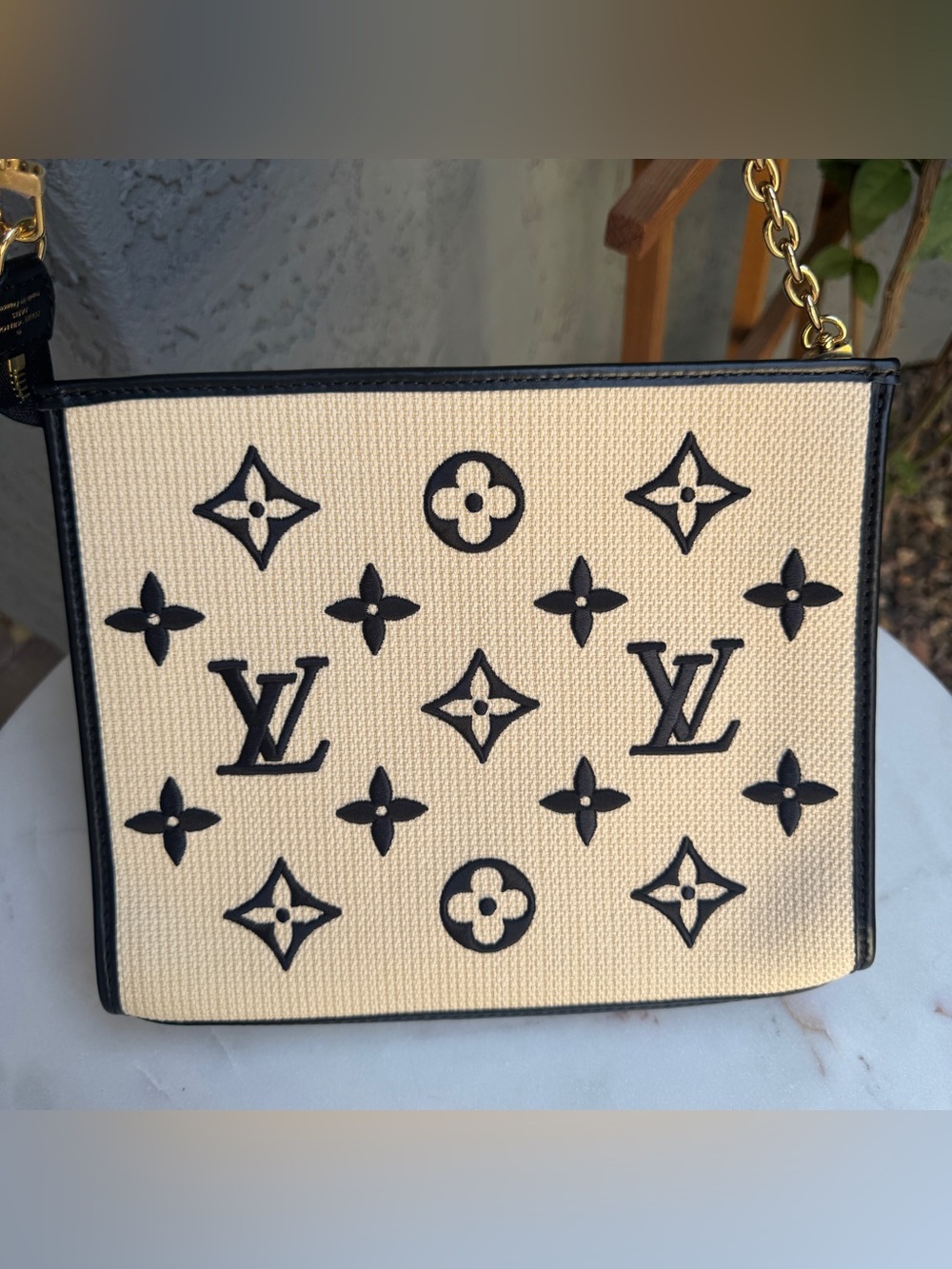 Louis Vuitton Raffia Toiletry 26 Pouch Pochette on Chain - Picture 3 of 16